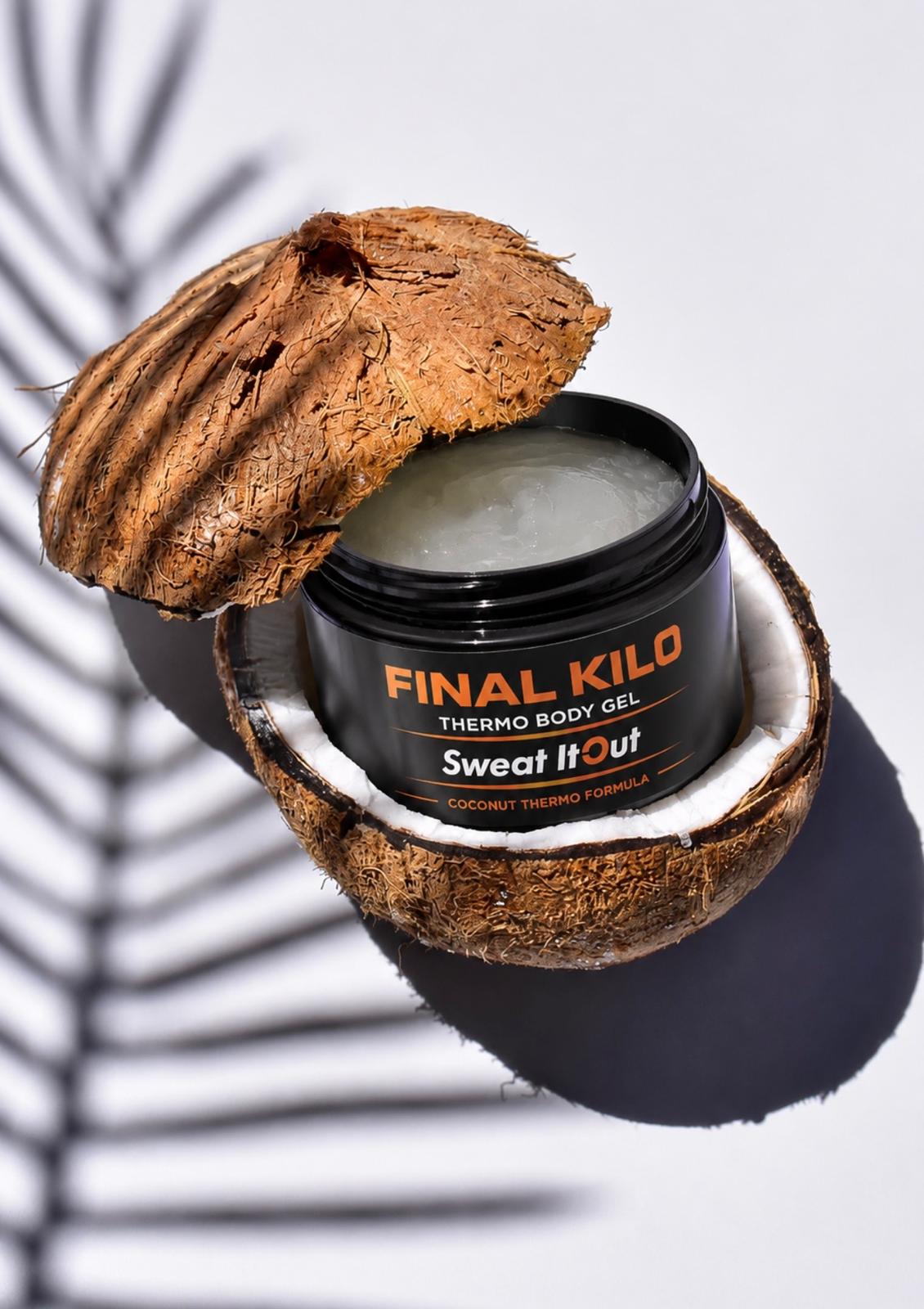 Final Kilo geopende pot met kokosnoot